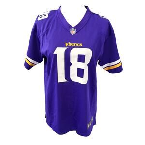 Youth XL Nike Justin Jefferson Purple Minnesota Vikings Game Jersey #18
